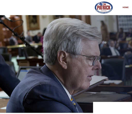 Honorable Texas Lieutenant Governor Dan Patrick,